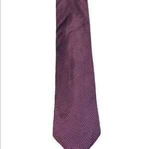 Tommy Hilfiger red white and blue 100% silk neck tie made in the USA